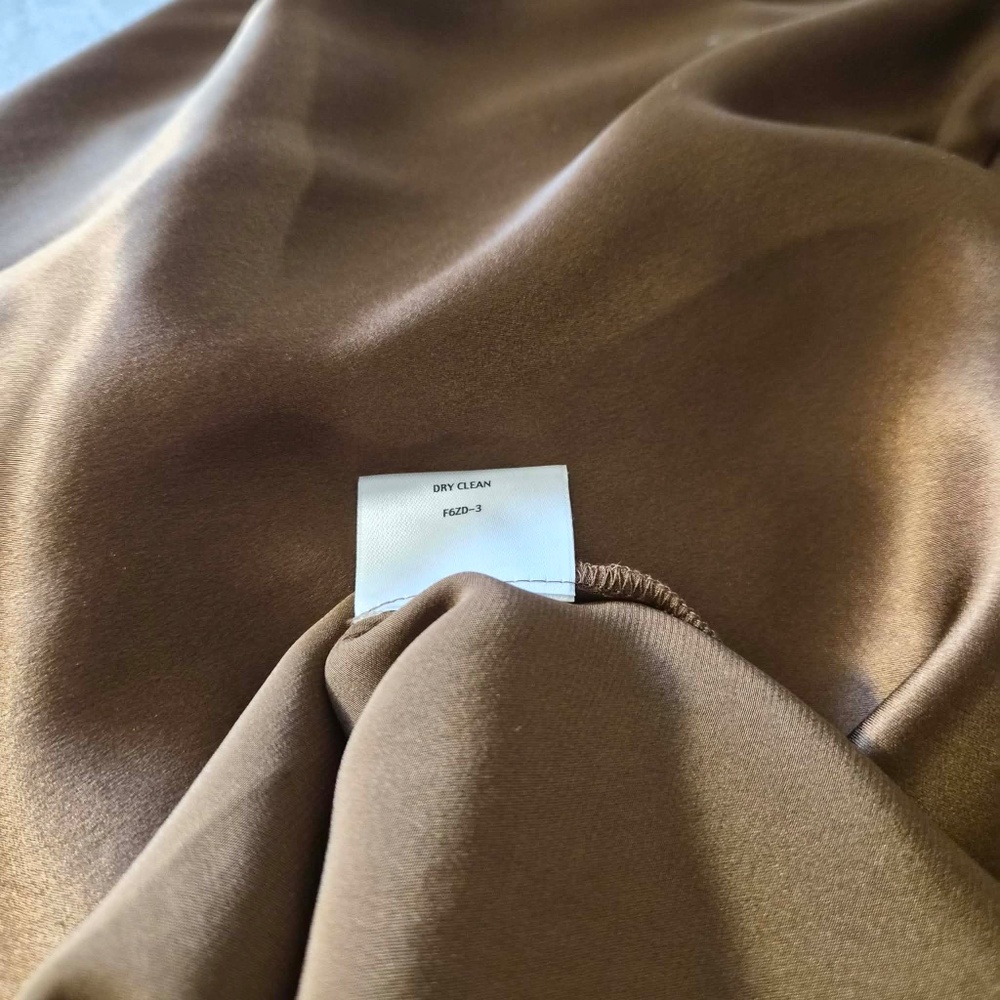 Eileen Fisher 100% Silk Satin Plus Size Minimalist Chic Bronze Brown Tank Top 1X - Picture 9 of 11